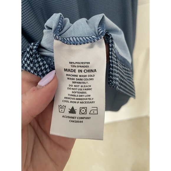 FootJoy Mens Rivercrest Golf Club Houndstooth Logo Polo Shirt XL - Picture 6 of 8